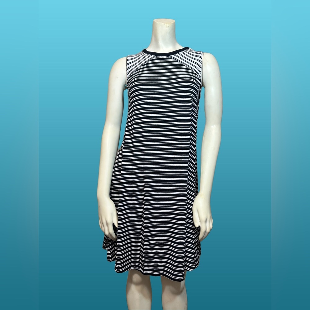GAP Black and White Striped Dress